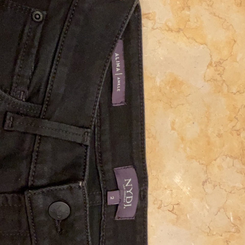NYDJ Alina ankle black jeans size 2